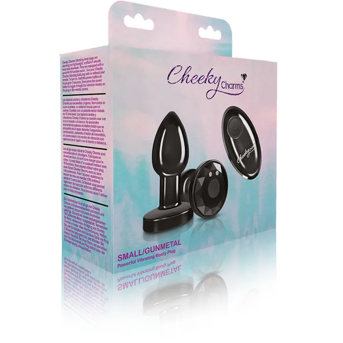 Male Sex Toys | Viben Cheeky Charms - Rechargeable Vibrating Metal Butt  Plug With Remote Control - Gunmetal - Small