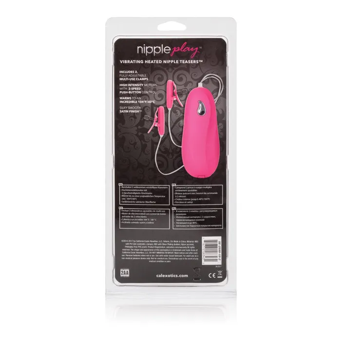 Vibrators | CalExotics Vibrating Heated Nipple Teasers - Pink