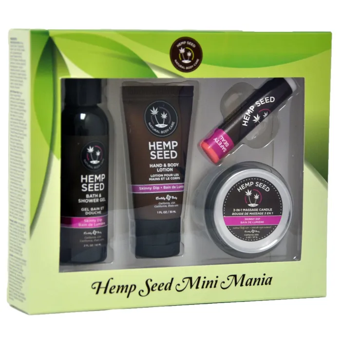 Female Sex Toys Hemp Seed Mini Mania Travel Set Skinny Dip Earthly Body