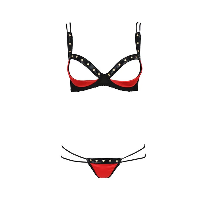 Passion Midori Red And Black Bra Set | Passion Lingerie Anal