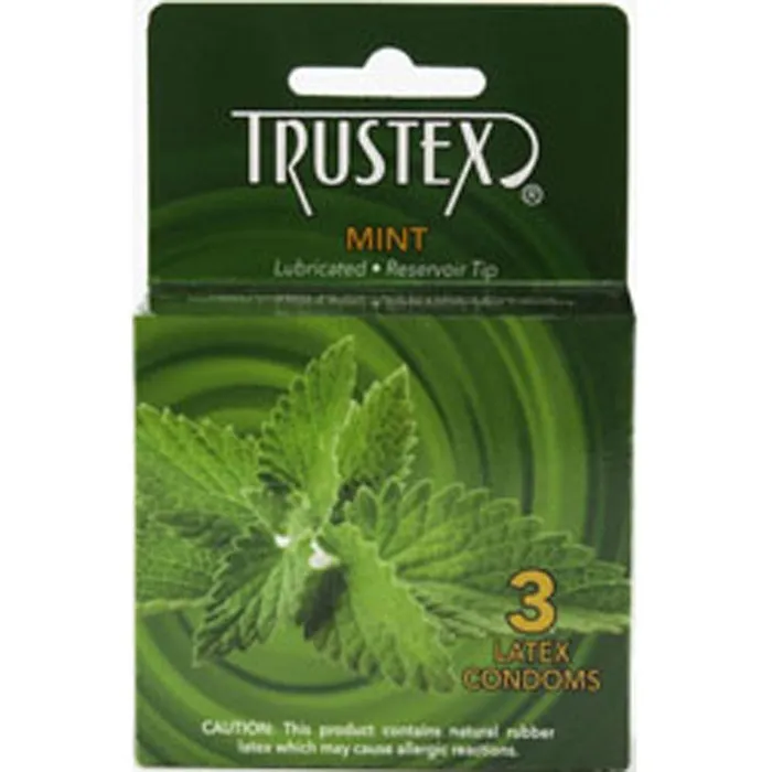 Trustex Flavored Lubricated Condoms 3 Pack Mint Trustex Enhancers