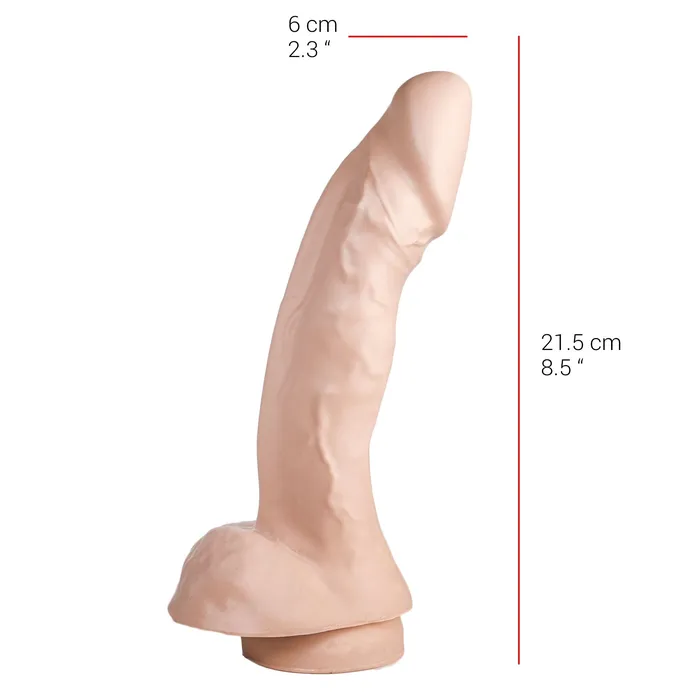 515 line - Dildo - 27 x 6 cm - Met Zuignap - Lichte Huidskleur | 515 Dildos