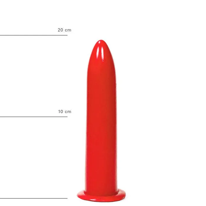 All Black Dildos | All Red - Dildo - 19 x 3,5 cm - Rood