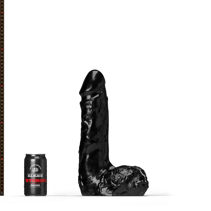 All Black Sterod Racket Dildo 34 x 97 cm zwart All Black Sterod Dildos