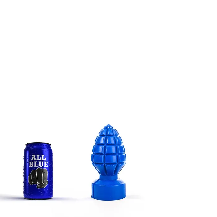 All Black Vibrators All Blue Granaat Buttplug 15 x 6 cm Blauw