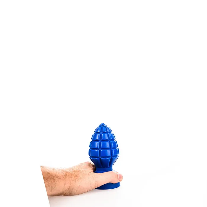 All Black Vibrators | All Blue - Granaat Buttplug 15 x 6 cm - Blauw