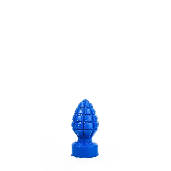 All Black Vibrators | All Blue - Granaat Buttplug 15 x 6 cm - Blauw