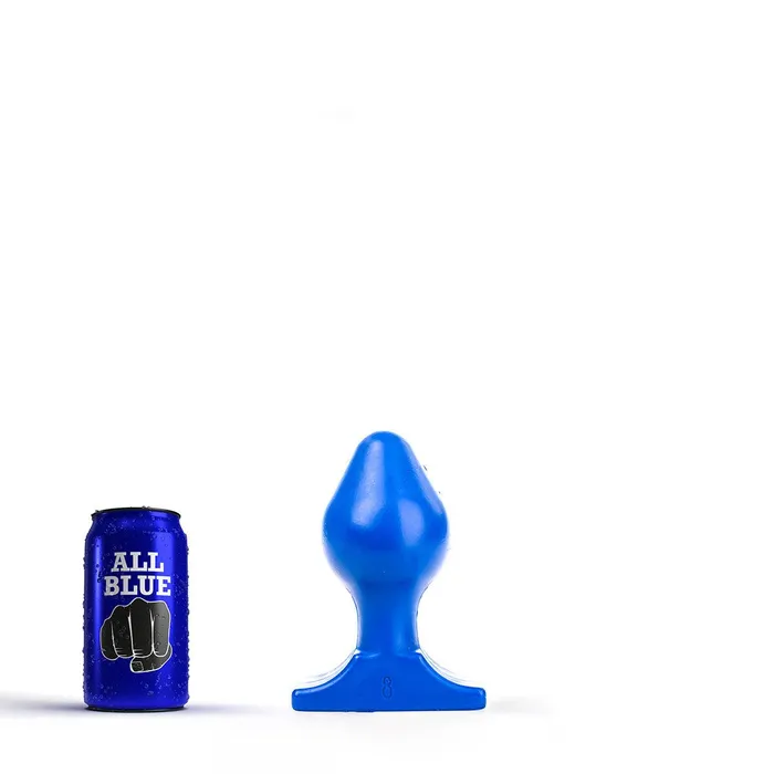 All Blue Buttplug 16 x 8 cm Blauw All Black Vibrators