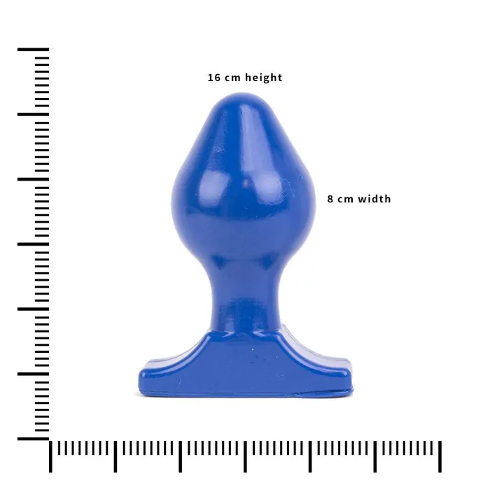 All Blue - Buttplug - 16 x 8 cm - Blauw | All Black Vibrators