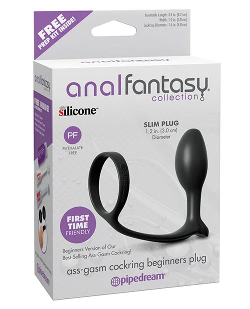 Anal Anal Fantasy Collection Anal Fantasy AssGasm Cockring Beginners Plug Black