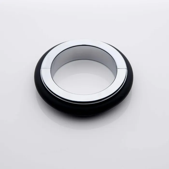 Anal Black Label Fusion Ring Cockring van Metaal met Siliconen Small 35 x 7 x 15 mm Black Label