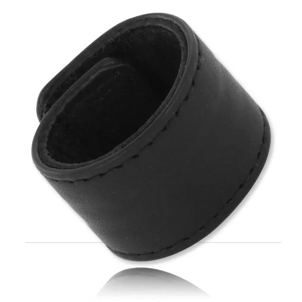 Anal Black Label Lederen Ballstretcher met Klittenband 25 mm breed Black Label