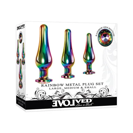 Anal Evolved Rainbow Metal Plug Set Evolved