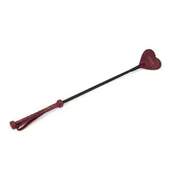 Anal Liebe Seele Wine Red Riding Crop Paardrijzweep met hartvormige lederen tip Luxe En exclusief ontwerp Liebe Seele