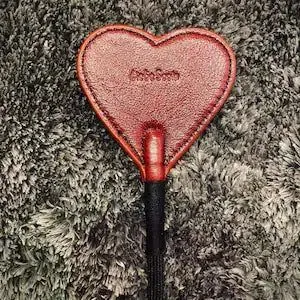 Anal | Liebe Seele - Wine Red - Riding Crop - Paardrijzweep met hartvormige lederen tip - Luxe En exclusief ontwerp - Liebe Seele