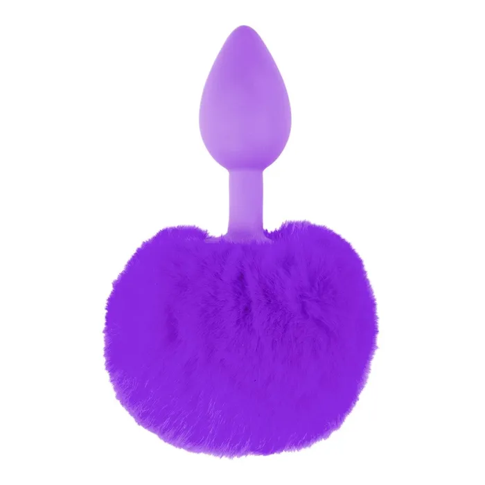 Anal | Neon Bunny Tail Viola - Mini plug anale con pon pon - Pipedream