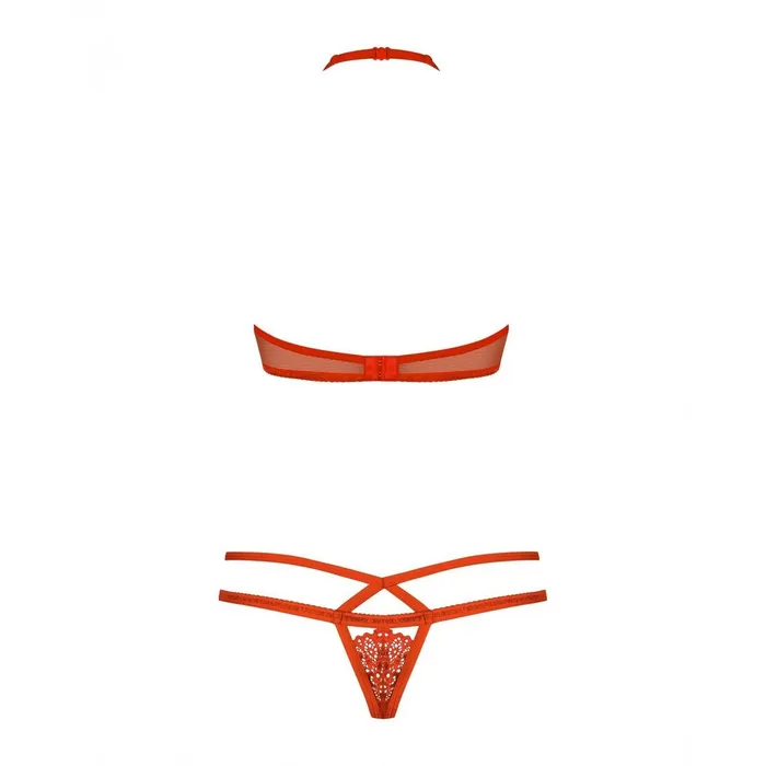 Anal | Obsessive Set di Lingerie Obsessive 838-SET-3 Rosso L/XL