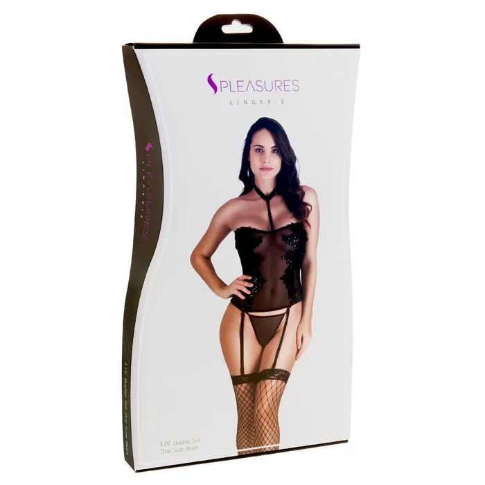 Anal S Pleasures Set di Lingerie S Pleasures Nero Taglia unica