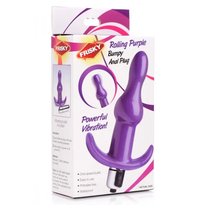 Anal XR Brand Rolling Purple Bumpy Anal Plug