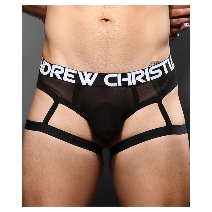 Andrew Christian Andrew Christian Sexy Mesh Garter Thong with Almost Naked | Male Sex Toys