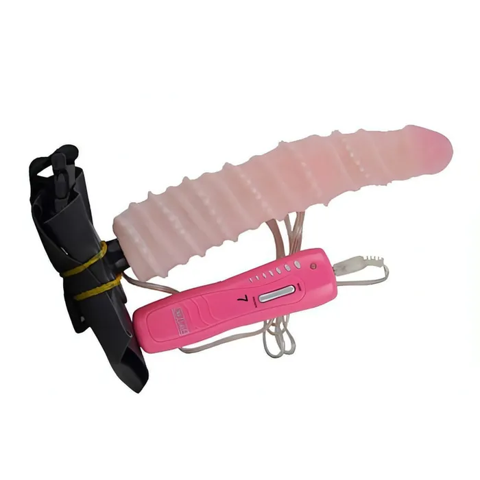 Baile Strap-on morbido pieghevole con rilievi stimolanti - Rosa Carne | Female Sex Toys