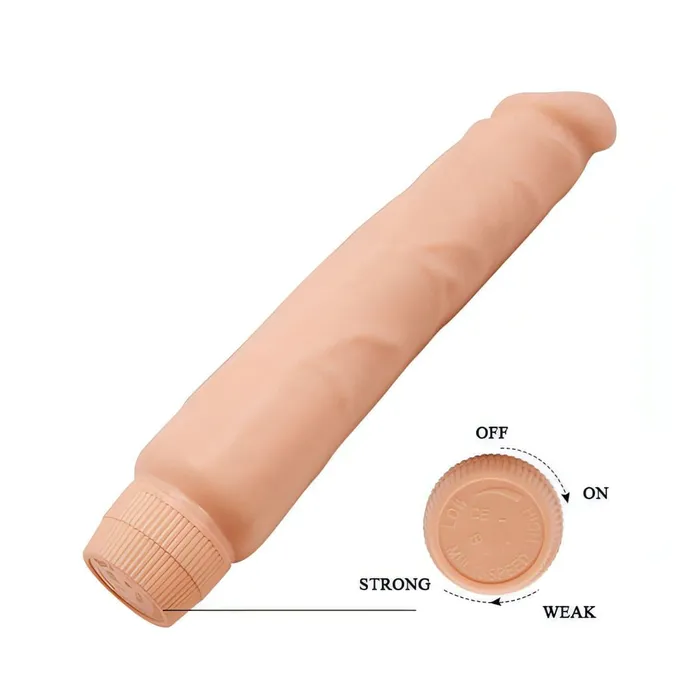 Baile Vibratore in Soft Skin 26 cm - Rosa Carne, Multispeed | Female Sex Toys