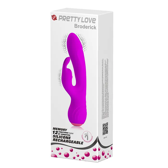 Broderick Vibratore Rabbit in Silicone con 12 diverse modalità di vibrazione | Pretty Love Female Sex Toys