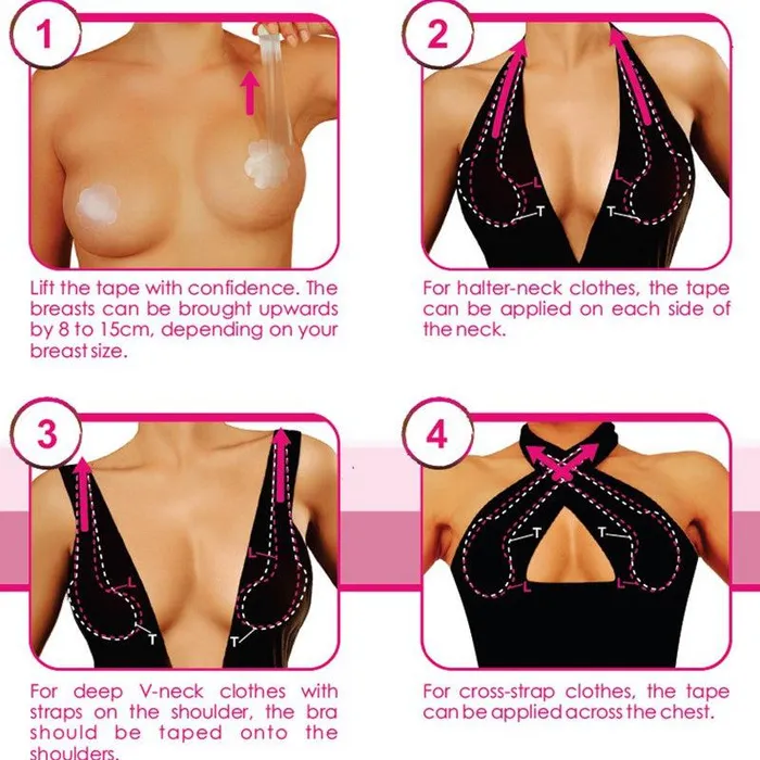 Bye Bra - Perfect Cleavage Tape Cup A-F - 3 paar | Bye Bra Male Sex Toys