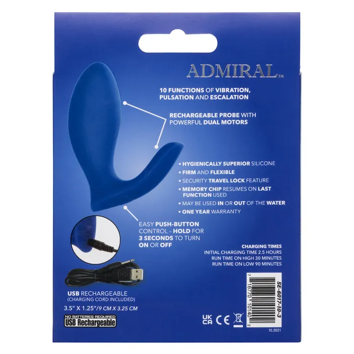 Calexotics - Admiral Prostaat Rimming Plug - Siliconen - Blauw | Calexotics Anal