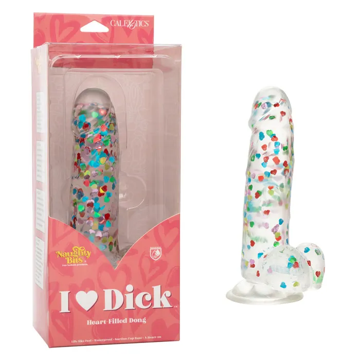 California Exotic Dildos Naughty Bits I Love Dick HeartFilled Dong