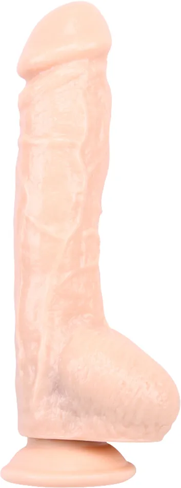 Chisa Dildos | Ballsy Supercock - Alexander Lee Dildo - 25.5 x 5 cm - Lichte Huidskleur