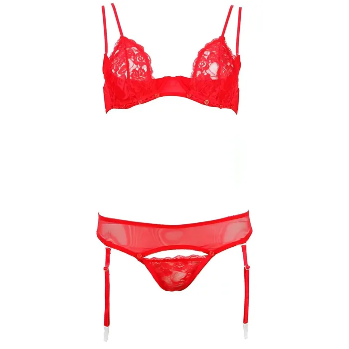 Cottelli Collection Lingerie Completino Rosso Con Reggiseno Sganciabile | Vibrators