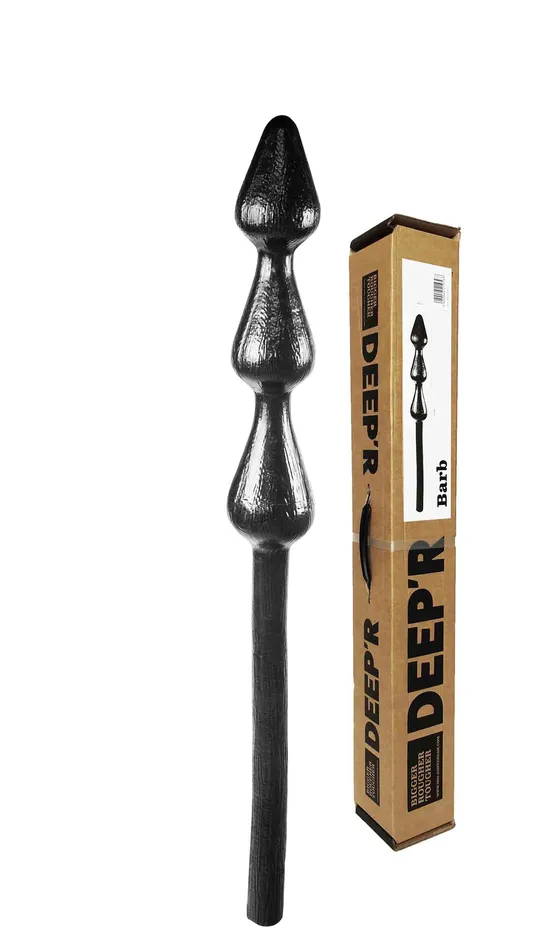 Deep'r Dildos | DEEP'R - Barb - Dildo - Zwart - 70 cm - Ø 8.80 cm