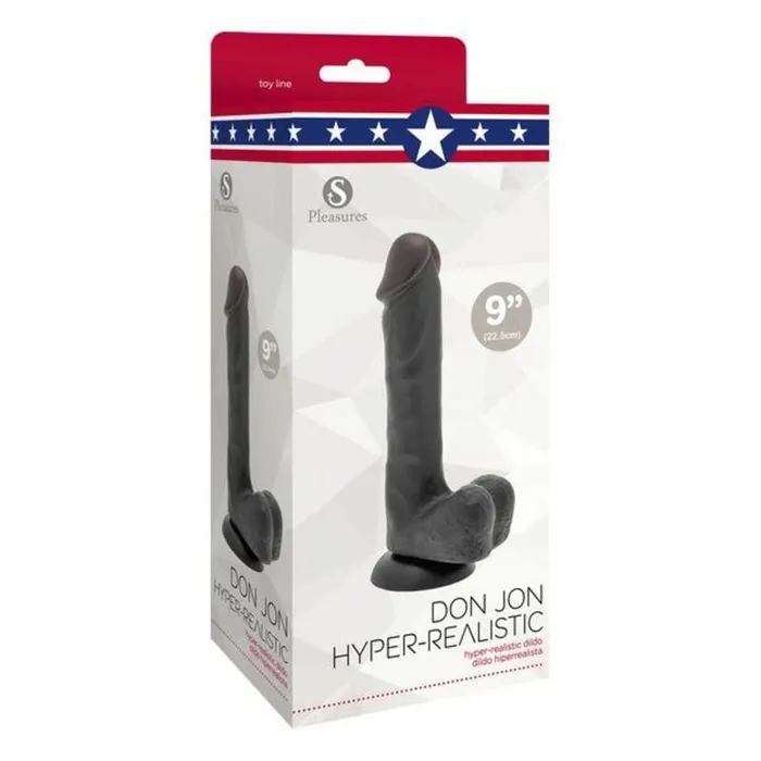 Dildo S Pleasures Don Jon Nero Silicone (18 cm) | S Pleasures Dildos