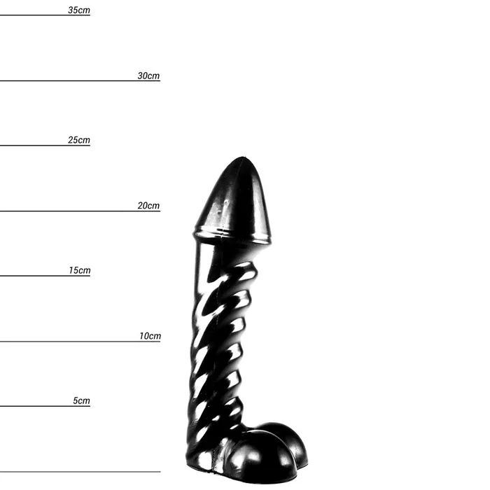 Dildos | Dinoo - Dildo Lesotho - 24 x 6 cm - Zwart - Dinoo