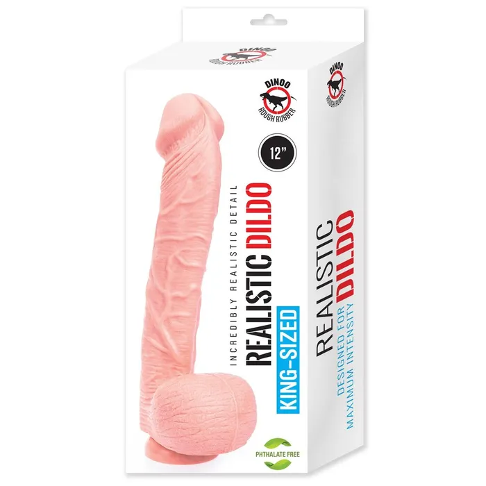 Dildos | Dinoo Dinoo - XXL Dildo - Curve - 31 x 5.5 cm - Lichte Huidskleur