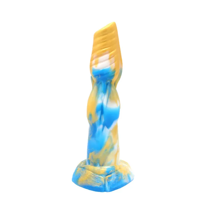 Dildos | Kiotos Monstar Kiotos Monstar - Dildo Beast 19 - 25 x 6 cm - Goud/Blauw/Wit