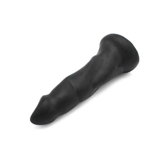 Dinoo Dildos | Dinoo - XXL Anaal Dildo Met dikke ribbels En puntige eikel Van TPE - Zwart