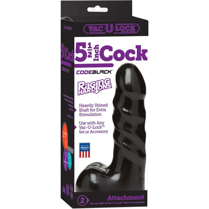 Doc Johnson Dildos | Vac-U-Lock Cock Raging Hard Ons - Non-retail Packaging