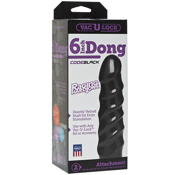 Doc Johnson Dildos | Vac-U-Lock Cock Raging Hard Ons - Non-retail Packaging