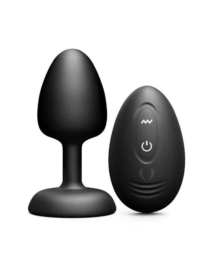 Dorcel Vibrators Dorcel Vibrerende Geisha Infinite Buttplug met Bewegende Metalen Kogel Zwart Met Afstandsbediening