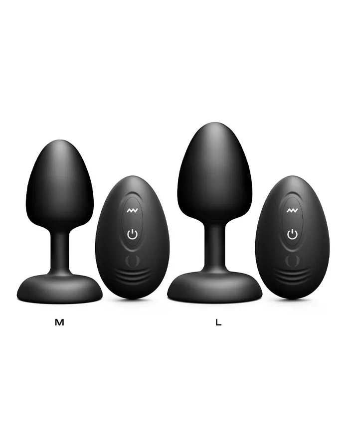 Dorcel Vibrators | Dorcel - Vibrerende Geisha Infinite Buttplug met Bewegende Metalen Kogel - Zwart - Met Afstandsbediening