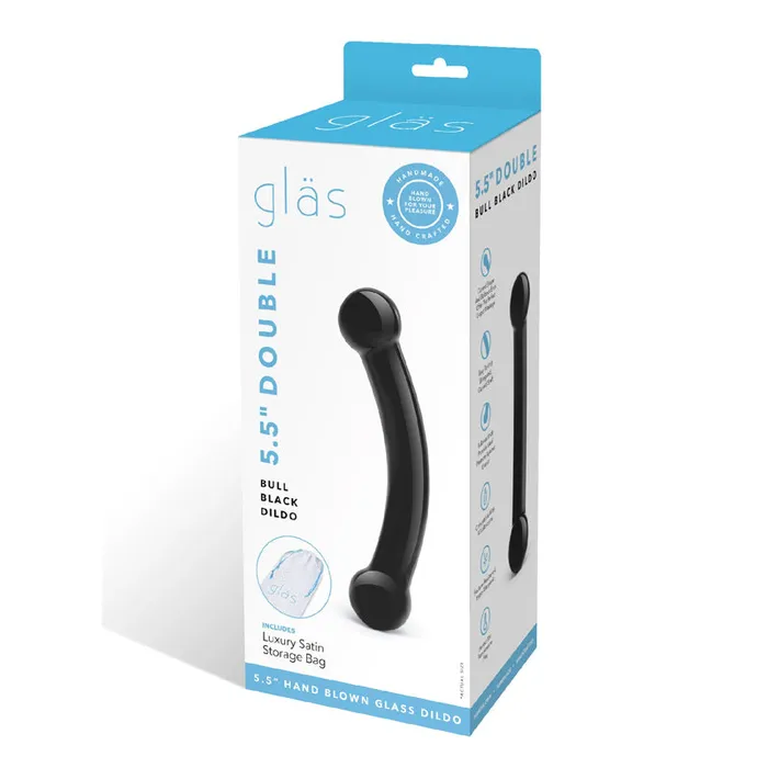 Double Bull Black Dildo Glas Dildos