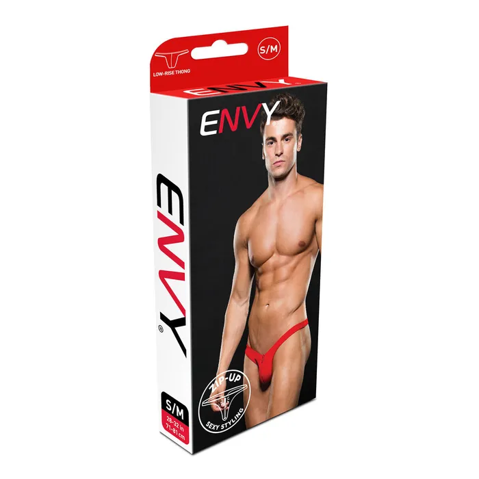 Envy Vibrators | Tanga Lowrise Envy Zip Rosso S/M