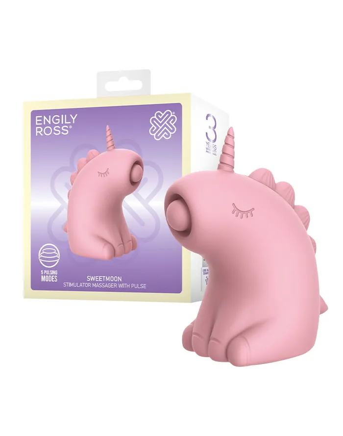 ER - Sweetmoon Unicorn - Clitoris Massager met Pulse - Zachtroze | ER Vibrators