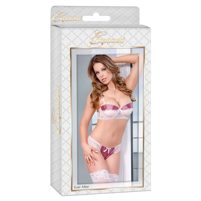 Exposed Anal Set di Lingerie Exposed Crema Rosso Granato SM