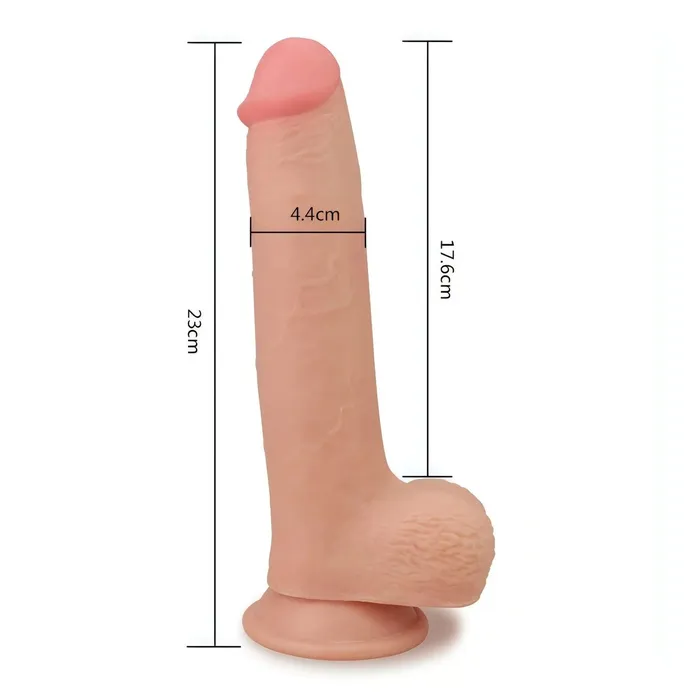 Fallo realistico con pelle scorrevole come un membro vero 825 Rosa Carne Lovetoy Vibrators