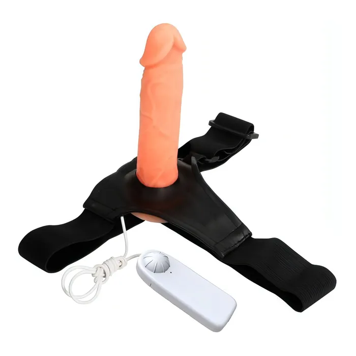 Female Sex Toys | Baile Strap-On Hollow Vibrante 17 cm - Rosa Carne