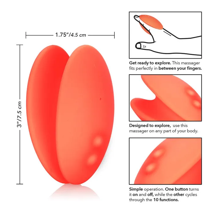 Female Sex Toys | California Exotic Mini Marvels Silicone Marvelous Massager Orange