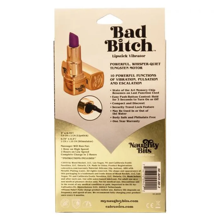 Female Sex Toys | California Exotic Naughty Bits Bad Bitch Lipstick Vibrator